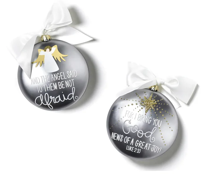 BIRTH OF CHRIST – LUKE 2:10 GLASS ORNAMENT
