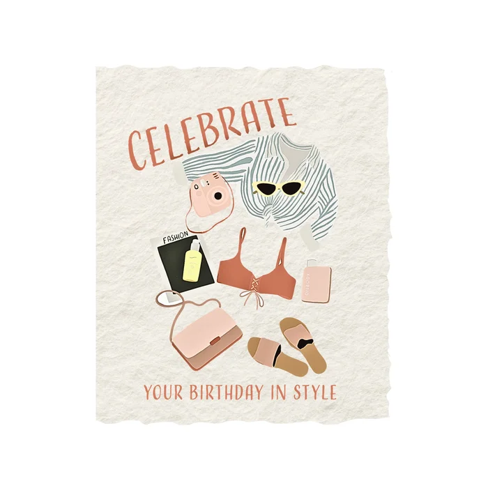 Birthday in Style – Letterpress Eco Friendly Card
