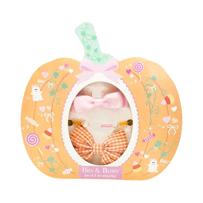 Bits & Bows Pumpkin Bracelet & Bows Gift Set