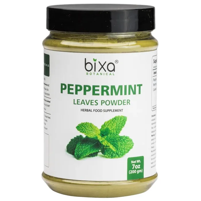 Bixa Botanical Peppermint Powder 200g (Mentha Piperita/Pudina), For Healthy Digestion & Metabolism Wellness Ideal Anti-Spasmodic Herbal Supplement Relieve Spasm & Useful as Anti-Septic & Carminative