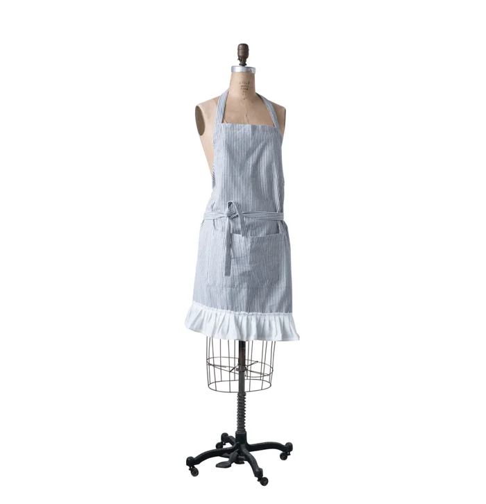 Black & Cream Cotton Apron