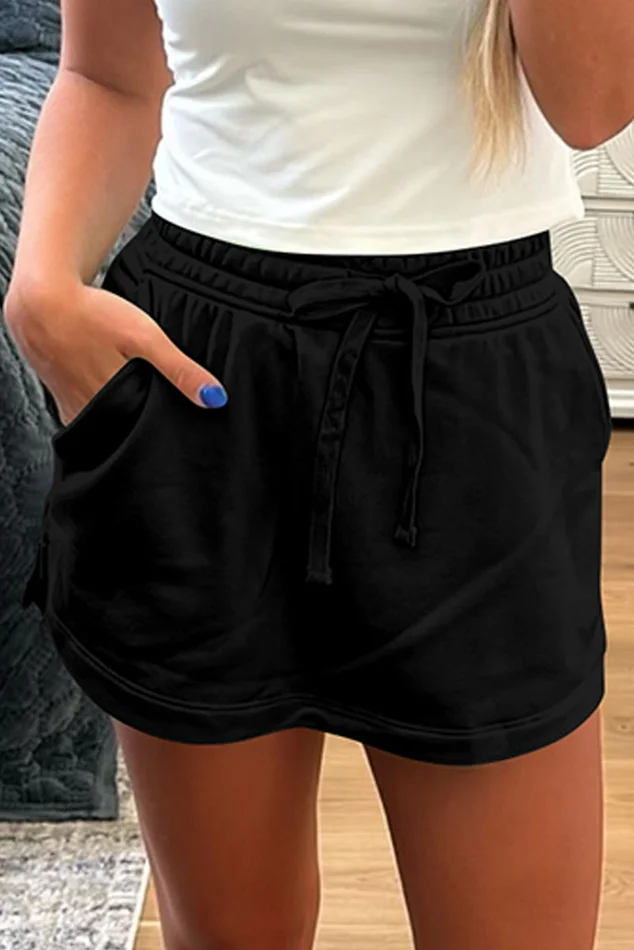 Black Skort French Terry