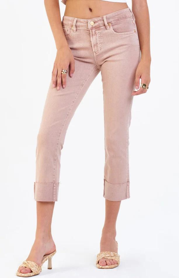 Blair Cuffed Jean – Rose Dust
