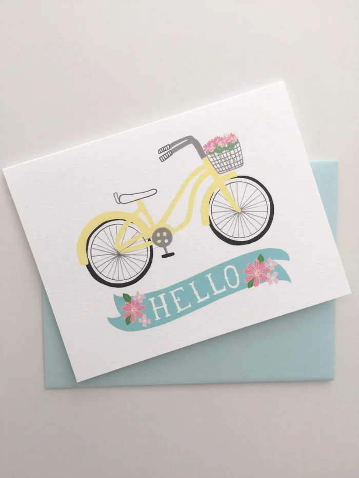 Blank Card: Hello Bicycle
