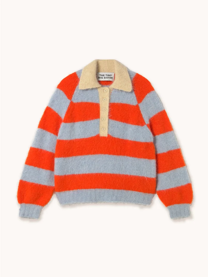 Blue & Red Frank Striped Polo