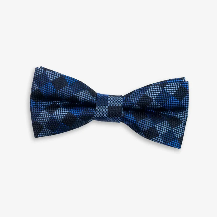 Blue Check Bowtie