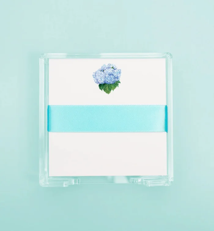 Blue Hydrangea Square Desk Set