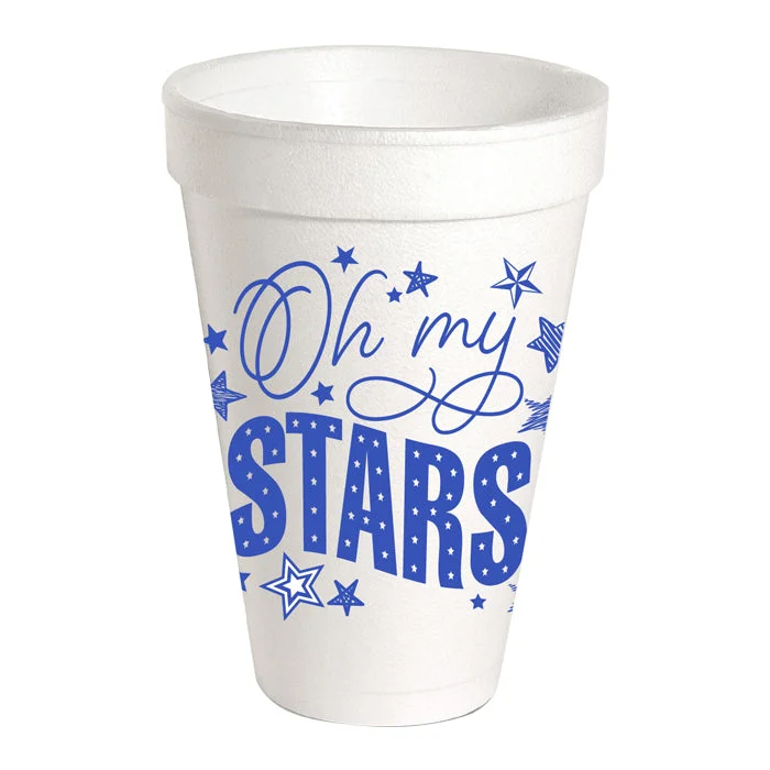 BLUE OH MY STARS STYROFOAM CUP