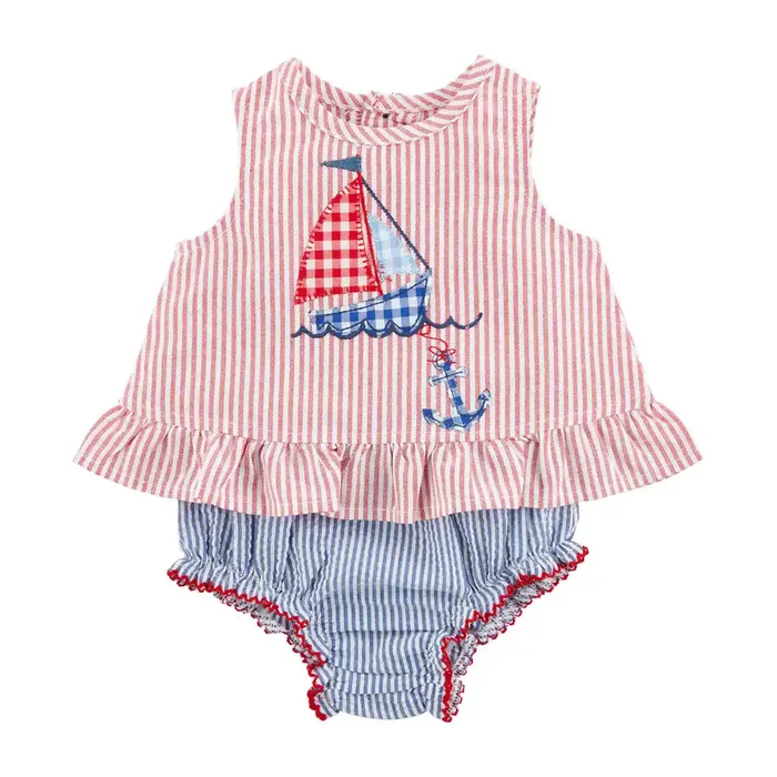 Boat Pinafore Set
