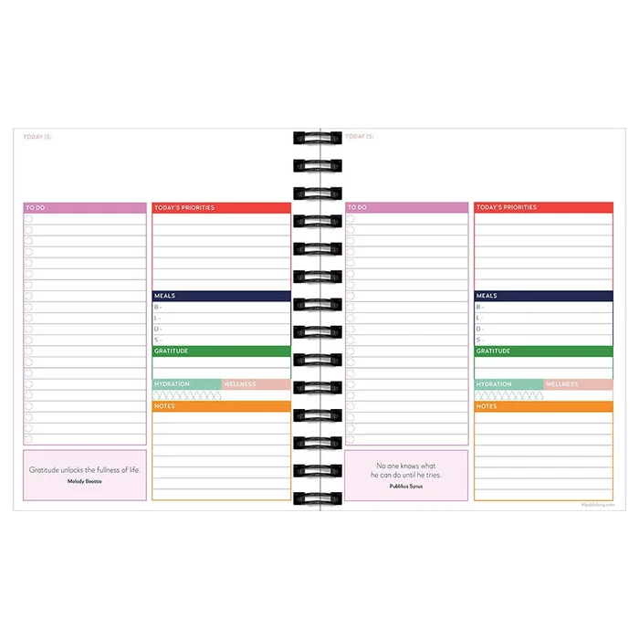 Bold Color Daily Monthly Best Life Luxe Undated Planner