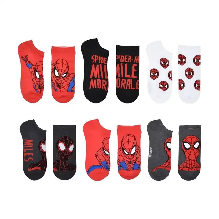 Boys‘ Spider-Man No Show Socks – Red M/L
