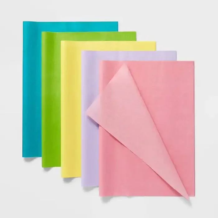 Bright Colors Banded Tissue – Spritz™ Multicolor Gift Packaging for Birthday & Easter, 20 Sheets, 16.5″ x 24″