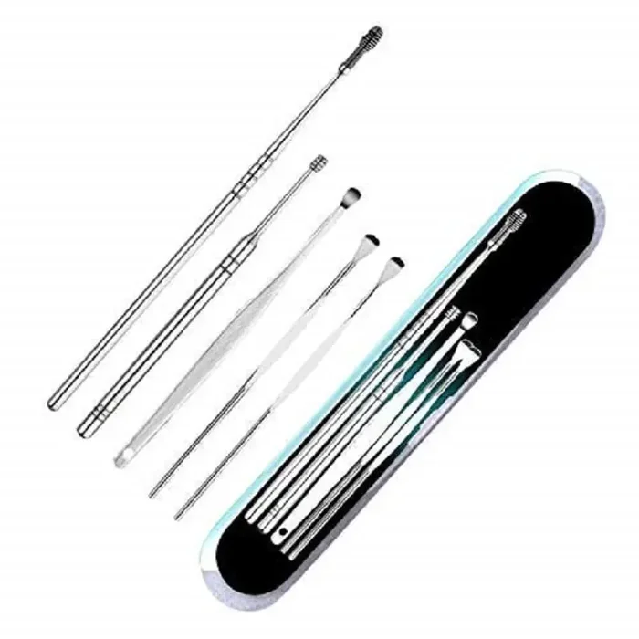 Bronson professional Ear Pick with a Storage Box Earwax Removal Kit(Silver)