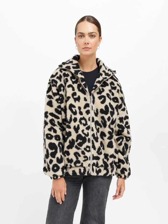 Brunette The Label Sherpa Jacket – Leopard