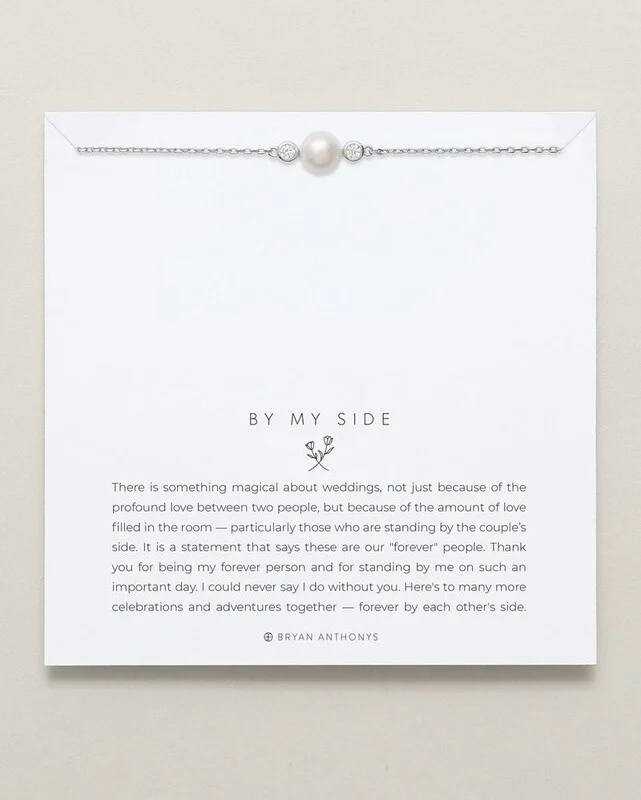 Bryan Anthonys By My Side Pearl Necklace-Silver