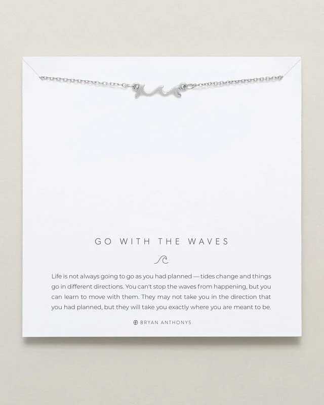 Bryan Anthonys Go With The Waves Necklace-Silver