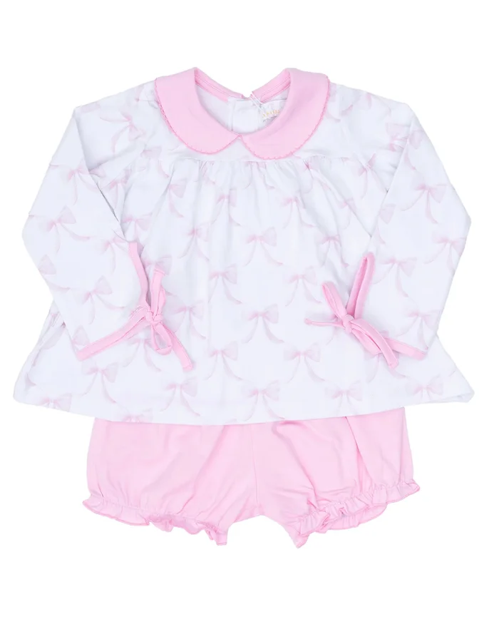 BUBBLEGUM BOWS MARY CHARLOTTE BLOOMER SET