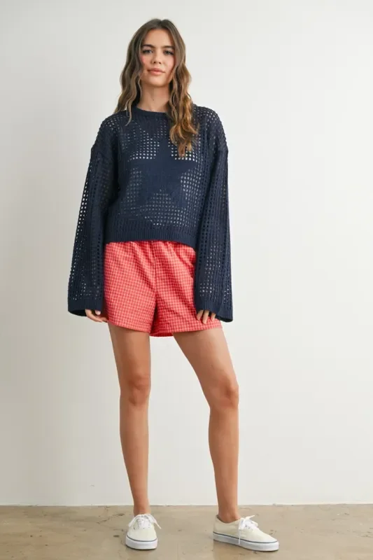 Buttermelon Star Crochet Sweater