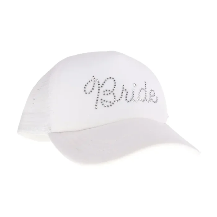 C. C. Beanie Bride Rhinestone Trucker Cap
