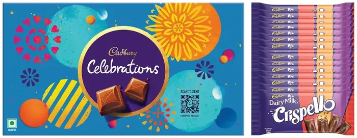 Cadbury Celebrations Chocolate Gift Pack – Assorted 130.9g- Pack of 4 & Cadbury Dairy Milk Crispello Chocolate Bar 35g- Pack of 15