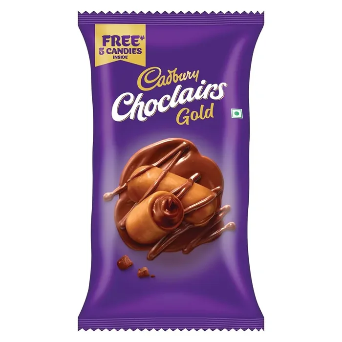 Cadbury Choclairs Gold Caramel Candy, 525 Gm (105 Candies)