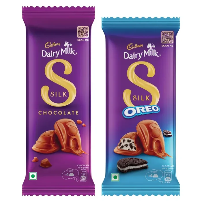 Cadbury Dairy Milk Silk Chocolate Bar Large Combo (Silk Plain 150 G, Silk Oreo 130 G), 280 Gram