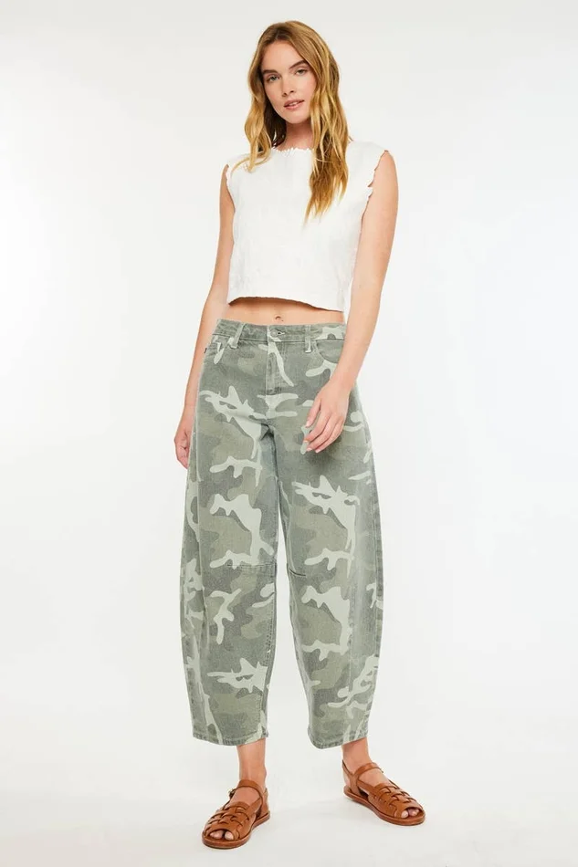 Camo Barrel Jean