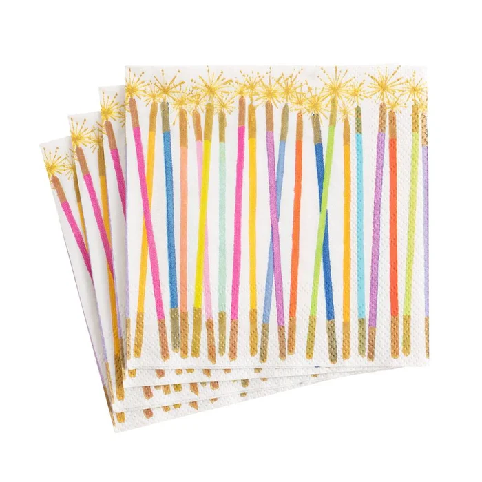 CASPARI COCKTAIL NAPKINS, CANDLES