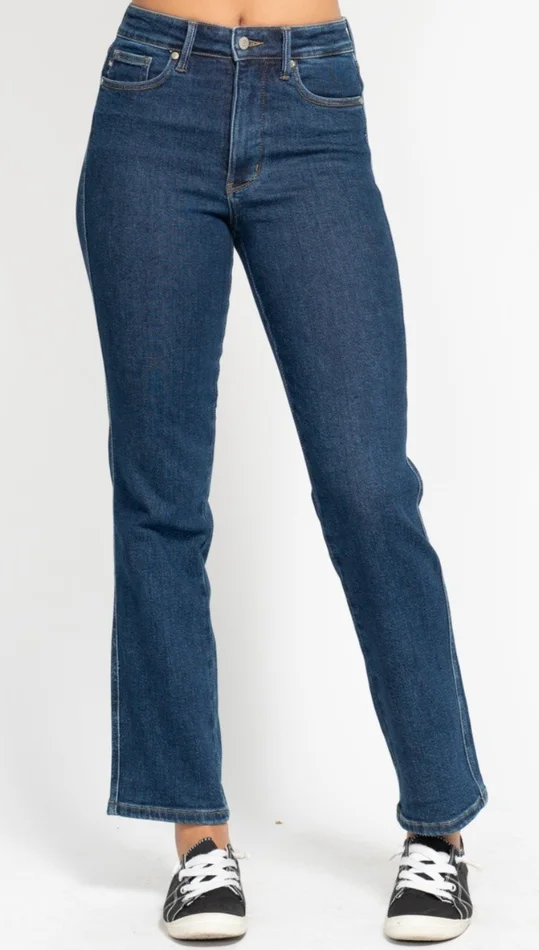 Catching Feelings High Waist Tummy Control Classic Straight Jeans – Ju