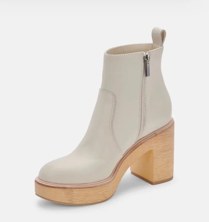 Cecile Boots – Ivory Leather