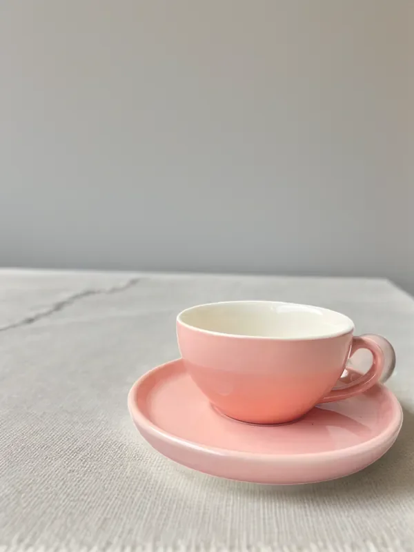 Ceramic Kitchen Cappacino Tea Cup & Saucer One piece