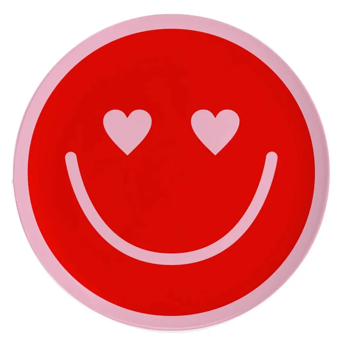 Ceramic Trinket Dish | Red Smiley Face