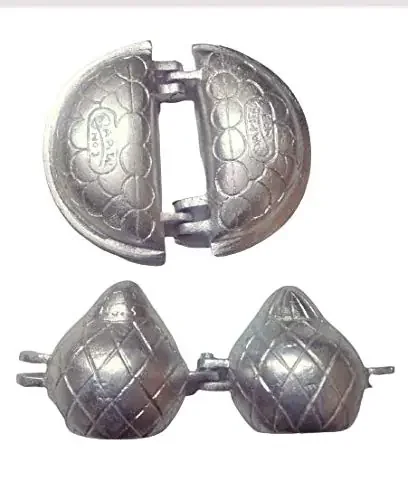 Champriti Aluminium gujia gujiya modak Moulds Set of 2 pcs
