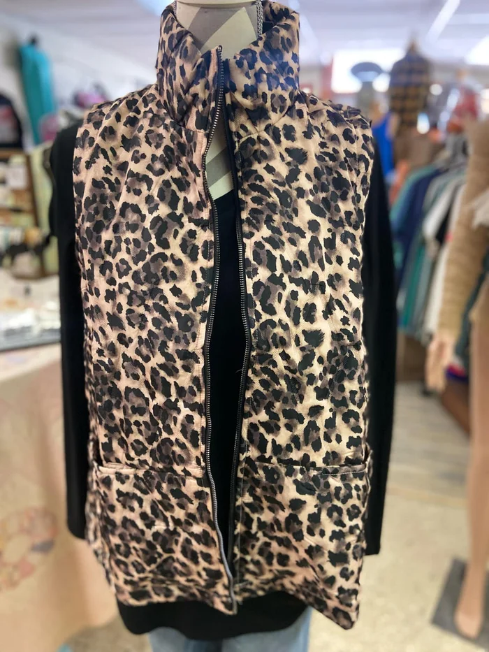 Cheetah Quilted Vest