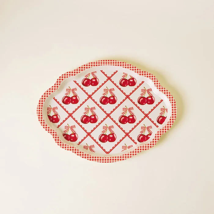 Cherry Red Holiday Cheryl Server Platter | Posh Peanut®