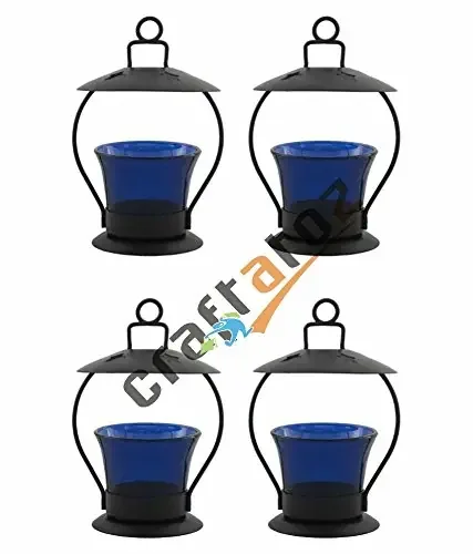 Christmas Gift Home Decorative Tealight/Candle Light (Blue) Pack of 4