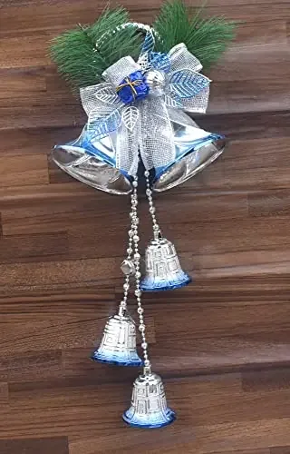 Christmas Vibes 1 Pcs Christmas Blue Decoration Hanging Bell for Christmas Tree Ornaments Xmas Tree hangings Ornaments for Christmas Tree Decoration Item Christmas Party