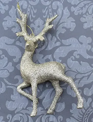Christmas Vibes 1 Pcs Multi Colour Christmas Hanging Christmas Ornaments Glitter Deer Xmas Tree Hangings Ornaments for Christmas Decoration Items for Home Decoration Christmas Party 433