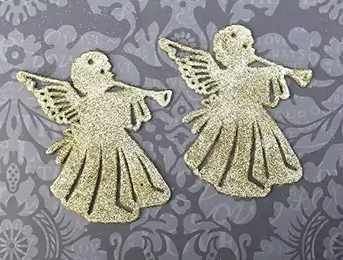 Christmas Vibes 2 Pcs. Christmas Tree Hanging Glitter Fairy Angel for Christmas Ornaments Bells Xmas Tree Hangings Ornaments for Christmas Decoration Items for Home Decoration Christmas Party 077