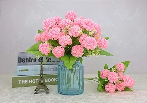 Christmas Vibes Artificial Carnation Flower Bunches (Pink 1 Piece)
