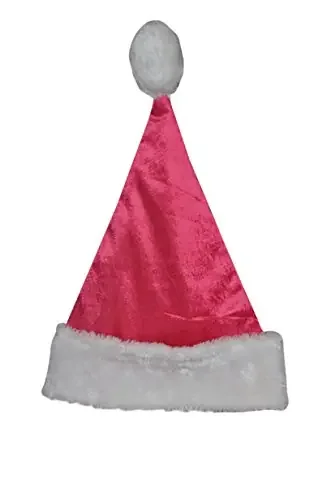 Christmas Vibes Brands k Plush Santa Cap for Christmas New Year Party & Made in India. Pack of Fifty for 0-6 Month(3393N12)