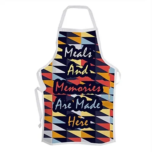 Christmas Vibes Cotton Kitchen Apron – 1 pc Printed Apron Quirky Apron Funny Apron Gifts for Cook Gift for Chef Gift for Wife Gift for mom AP00141