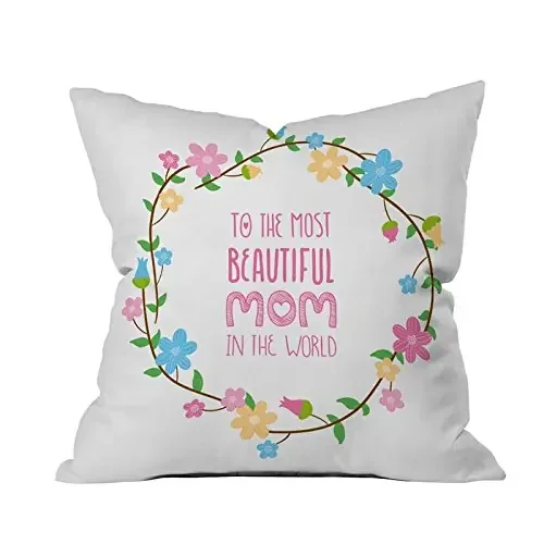 Christmas Vibes Mother‘s Day Cushion with Filler (Pack of 1 12×12 inches) Gift for Mom Useful Gifts for Mom Best Gift for Mother‘s Day CF-2385