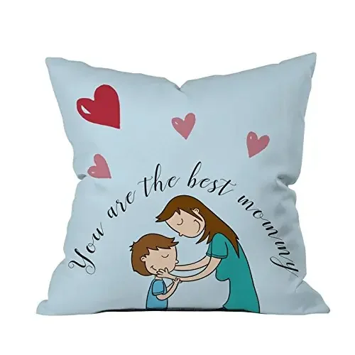 Christmas Vibes Mother‘s Day Cushion with Filler (Pack of 1 12×12 inches) Gift for Mom Useful Gifts for Mom Best Gift for Mother‘s Day CF-2386