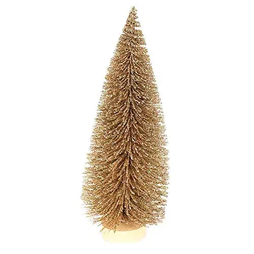 Christmas Vibess 1 Feet Golden Table Top Desk Top Artificial Xmas/Christmas Tree/Pine Tree for Christmas Decoration