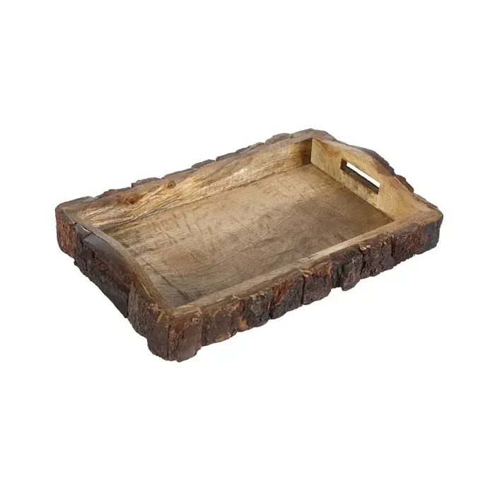 CHURU SILVERWARE Rustic Luxuria Serving Tray I Rectangular I Large I 15×10 inches