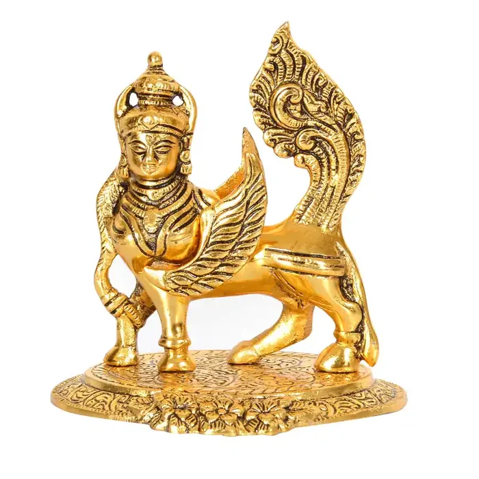 CHURU SILVERWARE Unique Statue/Idol Kamadhenu Cow God Idol Religious Sculpture Figurine for Home & Office Dimensions
