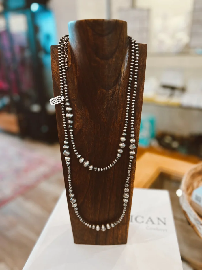 Cinco Doce Sterling Silver Bead Necklace