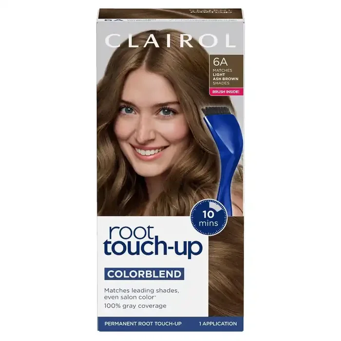 Clairol Root Touch-Up Permanent Hair Color – 6A Light Ash Brown Hair Dye Kit