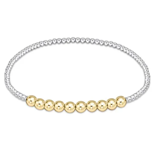 classic beaded bliss 2mm bead bracelet – 4mm – mixed metal